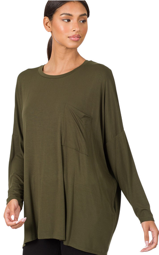 The Sidney Everyday Long Sleeve Tee - Olive