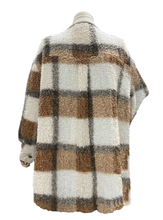 Load image into Gallery viewer, The Brielle Sherpa Plaid Jacket