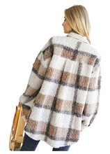 Load image into Gallery viewer, The Brielle Sherpa Plaid Jacket