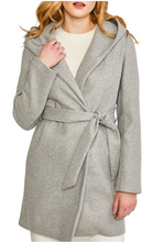 Load image into Gallery viewer, The Hailee Fleeced Belted Hoodie Coat