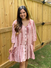 Load image into Gallery viewer, The Evelyn Tie Dye Drop Waist Dress - Rose
