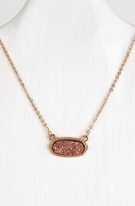 The Olivia Drusy Pennant Necklace in Rose Gold