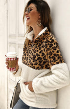 Load image into Gallery viewer, The Aspen Leopard Sherpa Pullover Sweater