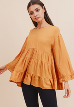 Load image into Gallery viewer, The Maci Tiered Ruffle Sleeve Top