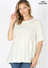 Load image into Gallery viewer, The Olivia Woven Empire Waist Top - Ivory
