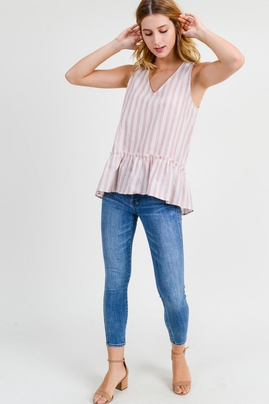 v neck peplum tops