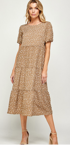 The Brooke Tiered Floral Midi Dress