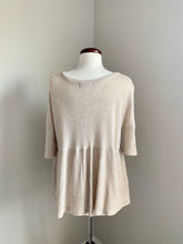 Load image into Gallery viewer, The Rylee Peplum V-Neck Thermal Top - Taupe