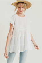 Load image into Gallery viewer, The Everly Dotted Ruffle Tiered Top